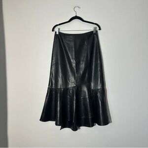 NWT Gracia faux leather black skirt size M